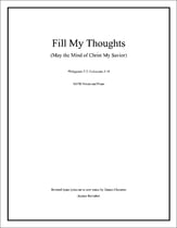 Fill My Thoughts SATB choral sheet music cover